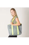 BOLSA NIKE NSW WOMENS BLUE LABEL TOTE - Grafite/verde