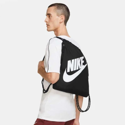 BOLSA SACOLA NIKE HERITAGE UNISSEX - Preto/branco
