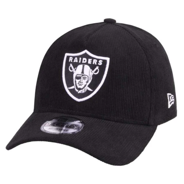 BONÉ NEW ERA 940AF LAS VEGAS RAIDERS CORD - Preto/branco