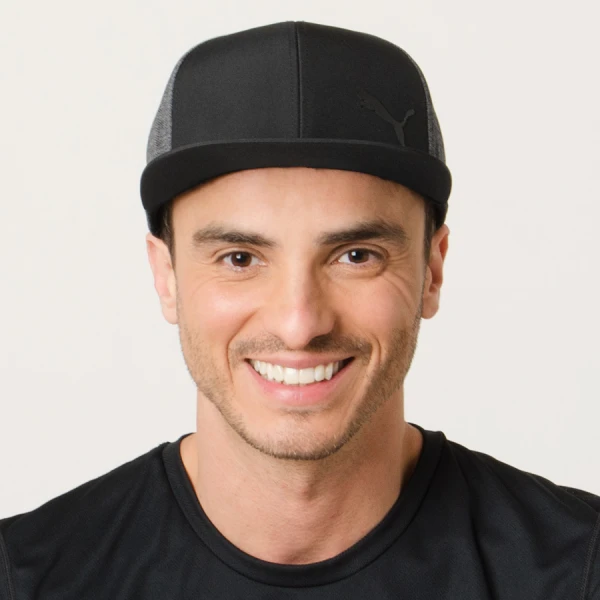 BONÉ PUMA STYFR EVOLUTION FLATBRIM - Preto/grafite