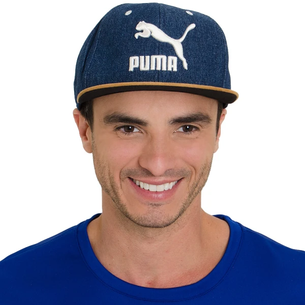 BONÉ PUMA SUEDE CAP - Marinho/marrom