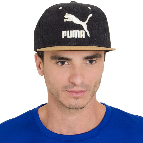 BONÉ PUMA SUEDE CAP - Preto/marrom