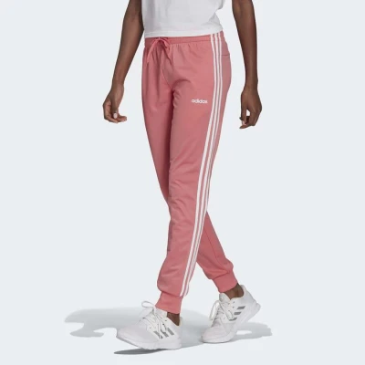 CALÇA ADIDAS 3 LISTRAS FEMININA - Rosa/branco
