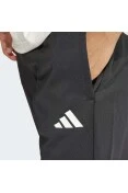 CALÇA ADIDAS AFUNILADA JUSTA PADRÃO SERENO TRÊS LISTRAS AEROREADY MASCULINA - Preto
