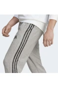 CALÇA ADIDAS ESSENTIALS 3 LISTRAS MASCULINA - Cinza/preto