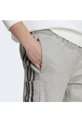 CALÇA ADIDAS ESSENTIALS 3 LISTRAS MASCULINA - Cinza/preto