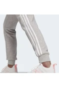 CALÇA ADIDAS ESSENTIALS FRENCH TERRY 3-STRIPES FEMININA - Cinza/branco
