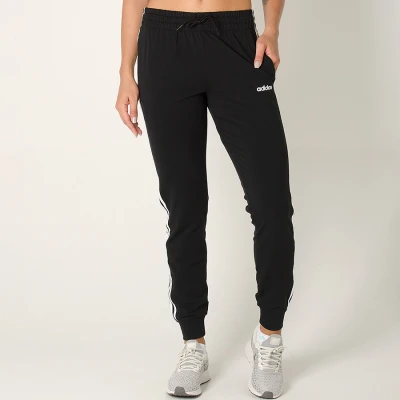 CALÇA ADIDAS ESSENTILAS 3S FEMININA - Preto/branco CALÇA ADIDAS ESSENTILAS 3S FEMININA - Preto/branco