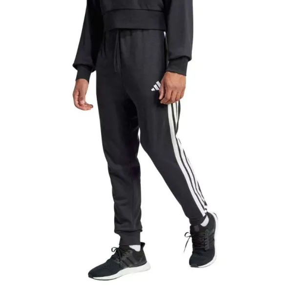 CALCA ADIDAS FRENCH TERRY 3 STRIPES MASCULINO - Preto/branco