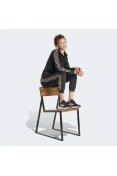CALÇA ADIDAS JUSTA MALHA AFUNILADA ESTAMPA ANIMAL ESSENTIALS TRÊS LISTRAS FEMININA - Preto/marrom