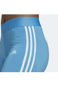 CALÇA ADIDAS LEGGIN ESSENTIALS G ALGODÃO 3-STRIPES FEMININA - Azul