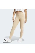 CALÇA ADIDAS LEGGIN ESSENTIALS G ALGODÃO 3-STRIPES FEMININA - Bege/branco