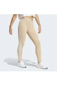 CALÇA ADIDAS LEGGIN ESSENTIALS G ALGODÃO 3-STRIPES FEMININA - Bege/branco