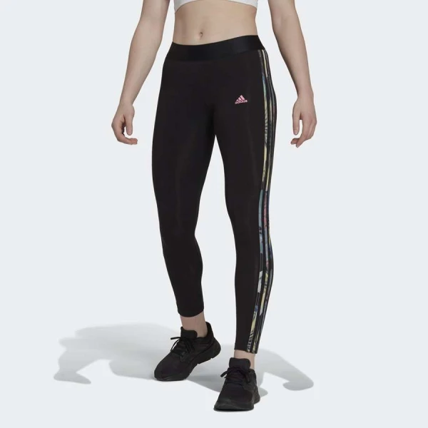CALÇA ADIDAS LEGGIN ESSENTIALS G ALGODÃO 3-STRIPES FEMININA - Preto