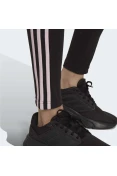 CALÇA ADIDAS LEGGIN ESSENTIALS G ALGODÃO 3-STRIPES FEMININA - Preto/rosa