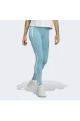 CALÇA ADIDAS LEGGING 3 LISTRAS FEMININA - Azul/branco
