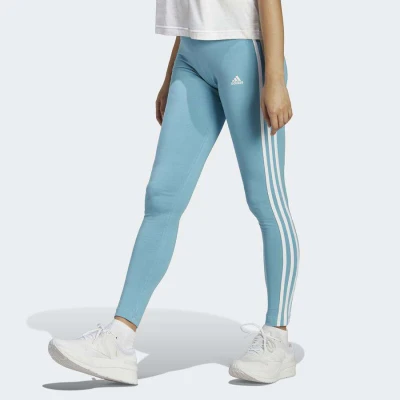 CALÇA ADIDAS LEGGING 3 LISTRAS FEMININA - Azul/branco