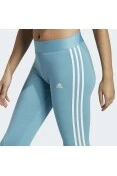 CALÇA ADIDAS LEGGING 3 LISTRAS FEMININA - Azul/branco