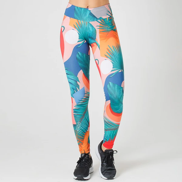 CALÇA ADIDAS LEGGING 7/8 TROPICANA FEMININA - Rosa/azul