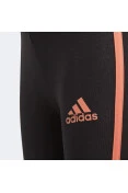 CALÇA ADIDAS LEGGING LG COTTON INFANTIL - Preto/salmao