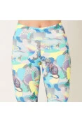 CALÇA ADIDAS LEGGING M OS BRASILIANA FEMININA - Azul/amarelo