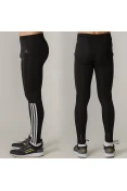 CALÇA ADIDAS LEGGING RUNNING 3 STRIPES MASCULINA - Preto/branco