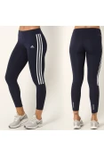 CALÇA ADIDAS LEGGING RUNNING 3S FEMININA - Marinho/branco