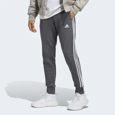 CALÇA ADIDAS MOLETINHO AFUNILADA ESSENTIALS 3-TRIPES MASCULINA - Grafite