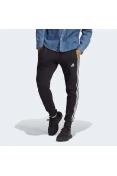 CALÇA ADIDAS MOLETINHO AFUNILADA ESSENTIALS 3-TRIPES MASCULINA - Preto