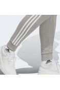 CALÇA ADIDAS MOLETINHO ESSENTIALS 3-STRIPES FEMININA - Cinza/branco