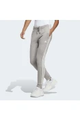 CALÇA ADIDAS MOLETINHO ESSENTIALS 3-STRIPES FEMININA - Cinza/branco