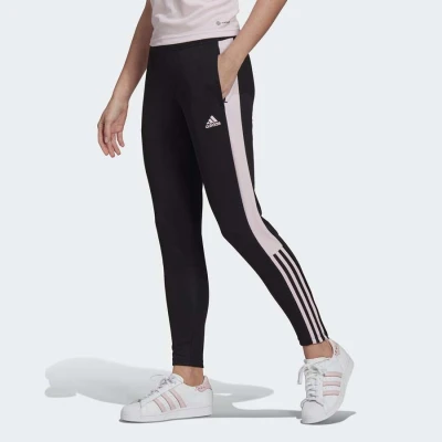 CALÇA ADIDAS TIRO ESSENTIAL FEMININA - Preto/rosa