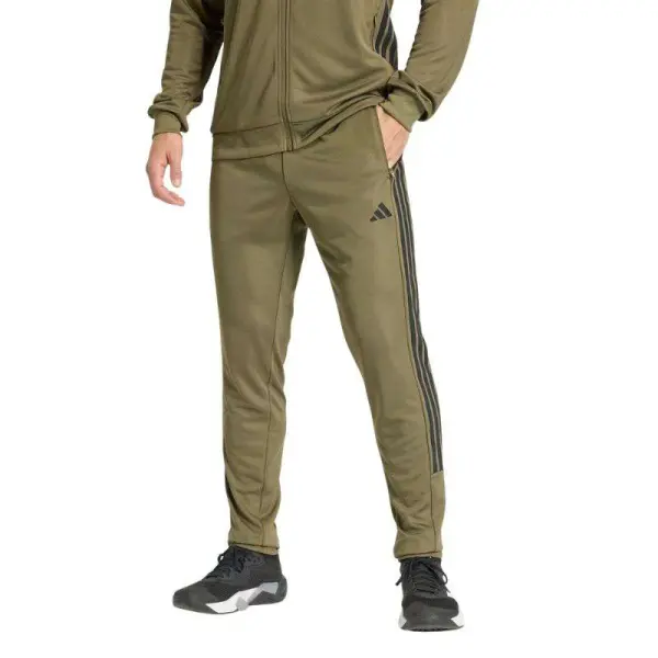 CALÇA ADIDAS WORKOUT ESSENTIALS ALL SET 3 STRIPES - Verde/preto