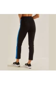 CALÇA COM RECORTE LATERAL SPORT CULTURE COLCCI FEMININA - Preto/azul