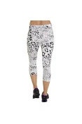 CALÇA CORSÁRIO CCT GRÁFICA ADIDAS FEMININA - Branco/preto