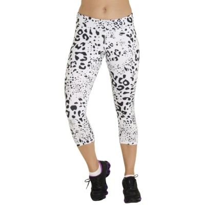 CALÇA CORSÁRIO CCT GRÁFICA ADIDAS FEMININA - Branco/preto