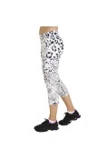 CALÇA CORSÁRIO CCT GRÁFICA ADIDAS FEMININA - Branco/preto