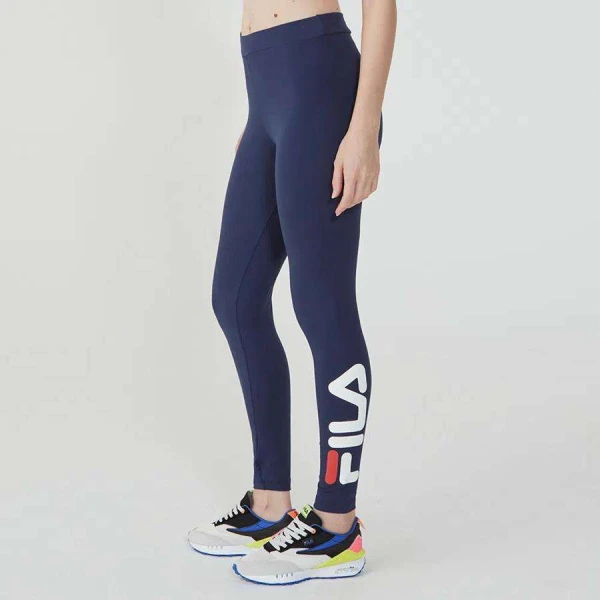 CALÇA FILA LEGGING LETTER FEMININA - Marinho/branco