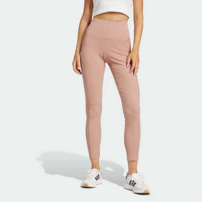 CALÇA LEGGING ADIDAS 7/8 CÓS ALTO ALL SZN RIB FEMININA - Marrom