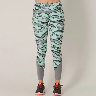 CALÇA LEGGING ADIDAS D2M FEMININA - Verde/cinza