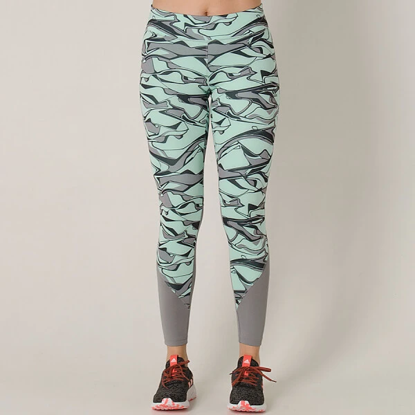 CALÇA LEGGING ADIDAS D2M FEMININA - Verde/cinza