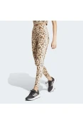 CALÇA LEGGING ADIDAS ESSENTIALS 3-STRIPES ANIMAL PRINT FEMININA - Bege/marrom