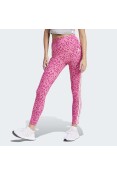 CALÇA LEGGING ADIDAS ESSENTIALS 3-STRIPES ANIMAL PRINT FEMININA - Rosa/bege