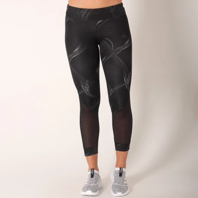 CALÇA LEGGING ADIDAS OWN THE RUN 7/8 FENCES FEMININA - Preto/grafite