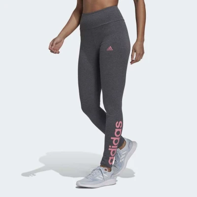 CALÇA LEGGING CINTURA ALTA ESSENTIALS LOGO ADIDAS FEMININA - Grafite