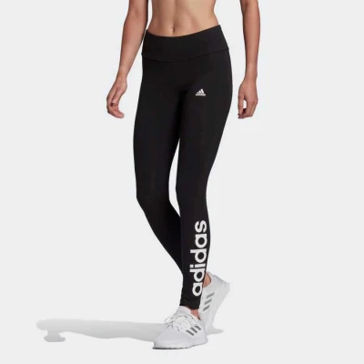 CALÇA LEGGING CINTURA ALTA ESSENTIALS LOGO ADIDAS FEMININA - Preto