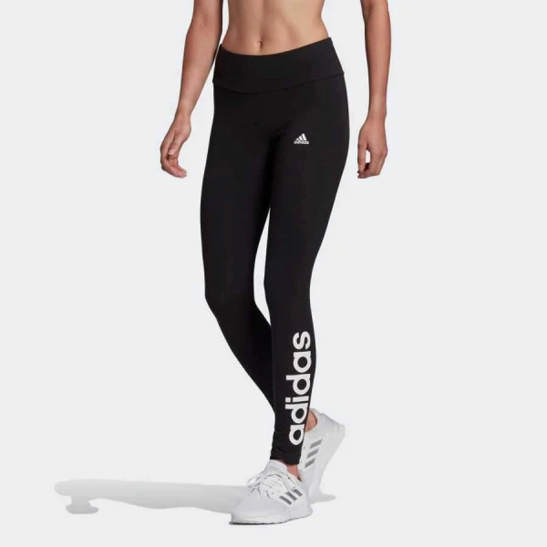 CALÇA LEGGING CINTURA ALTA ESSENTIALS LOGO ADIDAS FEMININA - Preto