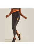 CALÇA LEGGING COLCCI ACETINADA SPORT RUNNING FEMININA - Chumbo