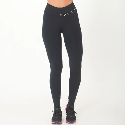 CALÇA LEGGING COLCCI BÁSICA FEMININA - Preto/prata CALÇA LEGGING COLCCI BÁSICA FEMININA - Preto/prata