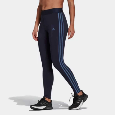 CALÇA LEGGING ESSENTIALS 3-STRIPES ADIDAS FEMININA - Marinho/azul